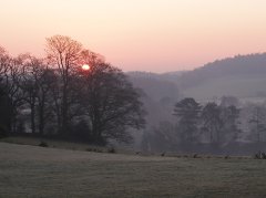 Sonnenaufgang in Nanpantan, England, John Kelly,
       Februar 2008